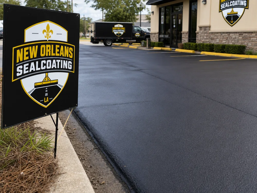 Repaired parking lot section with clean saw-cut lines, smooth compaction, and a striping-ready surface showing even grade and transitions